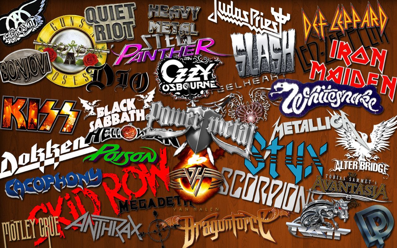 Heavy Metal Bands Wallpaper. Band wallpaper, Heavy metal bands, Rock band logos