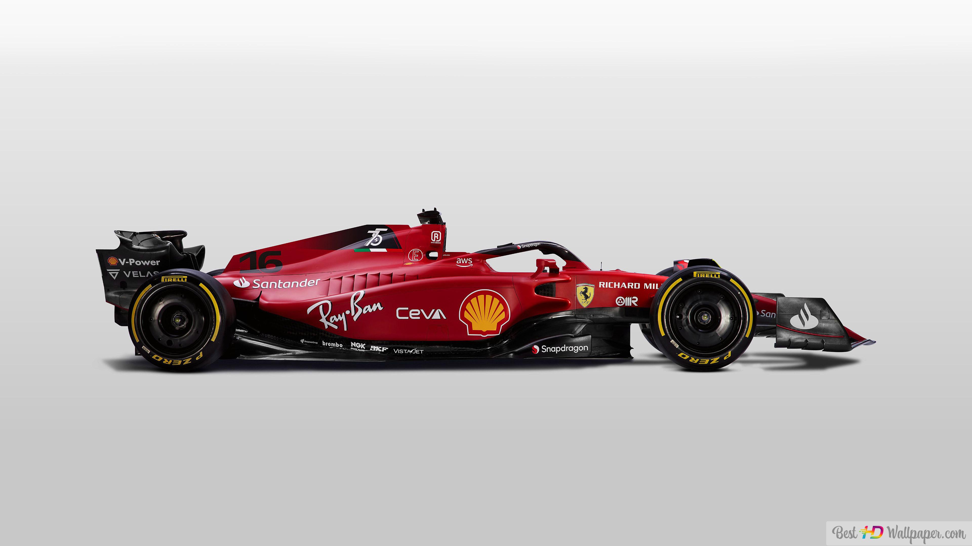 Ferrari F1 75 Formula 1 2022 New Car Side View White Background HD Wallpaper Download 1 Wallpaper