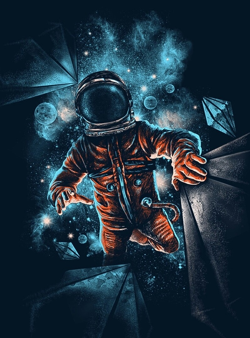 Download Space, Astronaut, Galaxy, Dark, Artwork 800x1280 Wallpaper, Samsung Galaxy Note Gt N7000, Meizu Mx 2, 800x1280 HD Image, Background