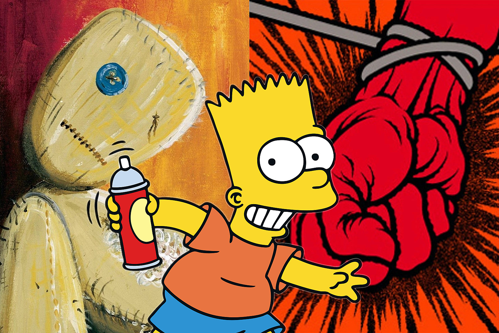'Simpsons' Versions of Classic Rock + Metal Album Covers