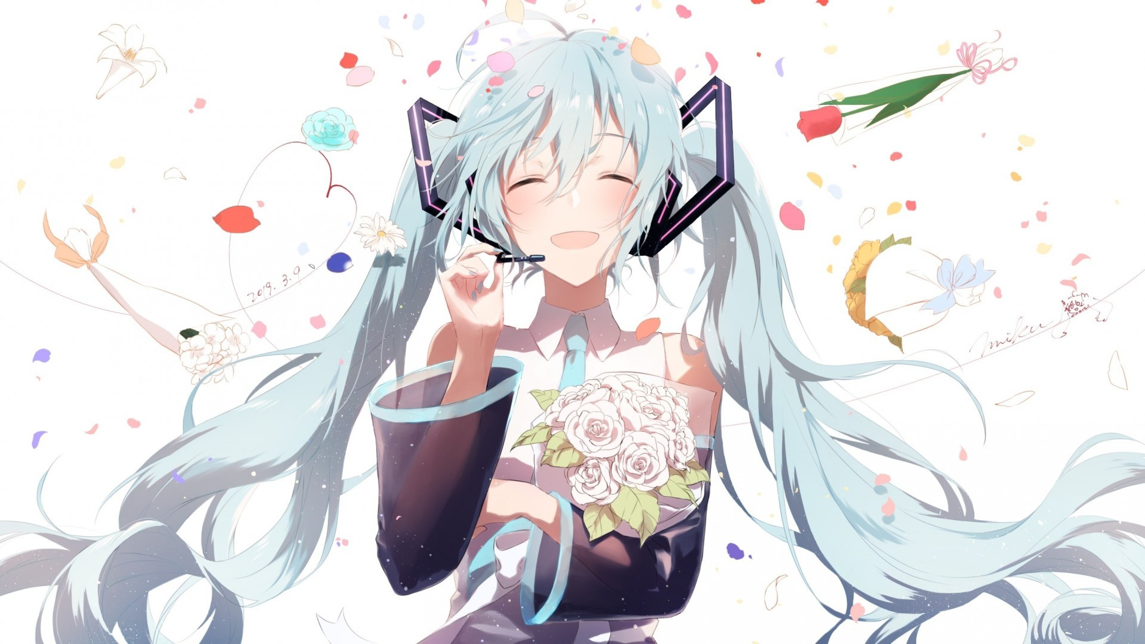 Hatsune Miku Smiling HD Wallpaper 4K Ultra HD Wallpaper .net