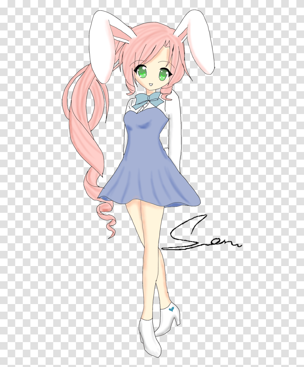 Cute Anime Girl Bunny Wallpaper Kawaii Anime Bunny Girl Drawing, Doll, Toy, Person, Human Transparent Png