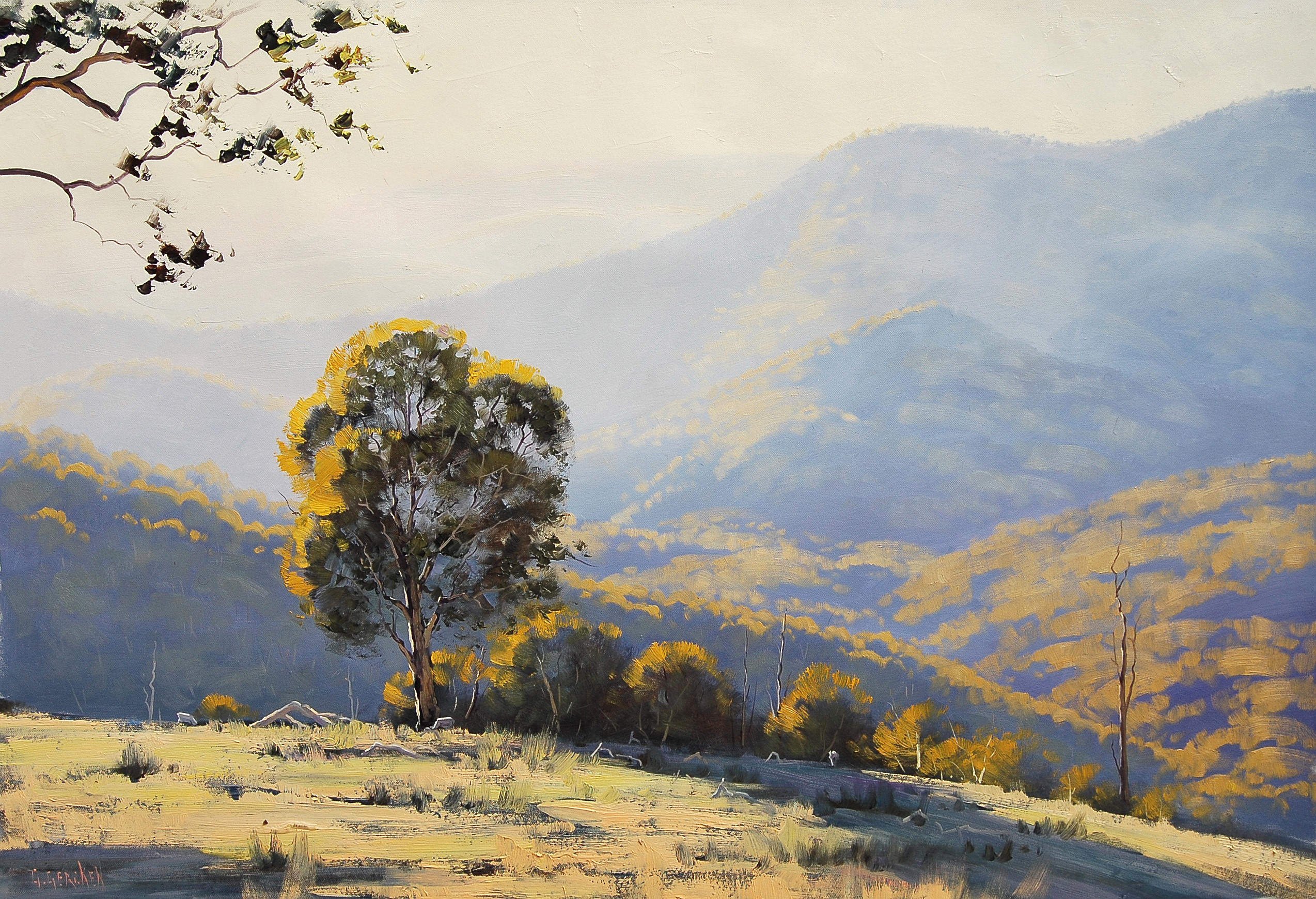 ART DRAWING ARTSAUS AUSTRALIAN LIGHT painting landscape wallpaperx1740