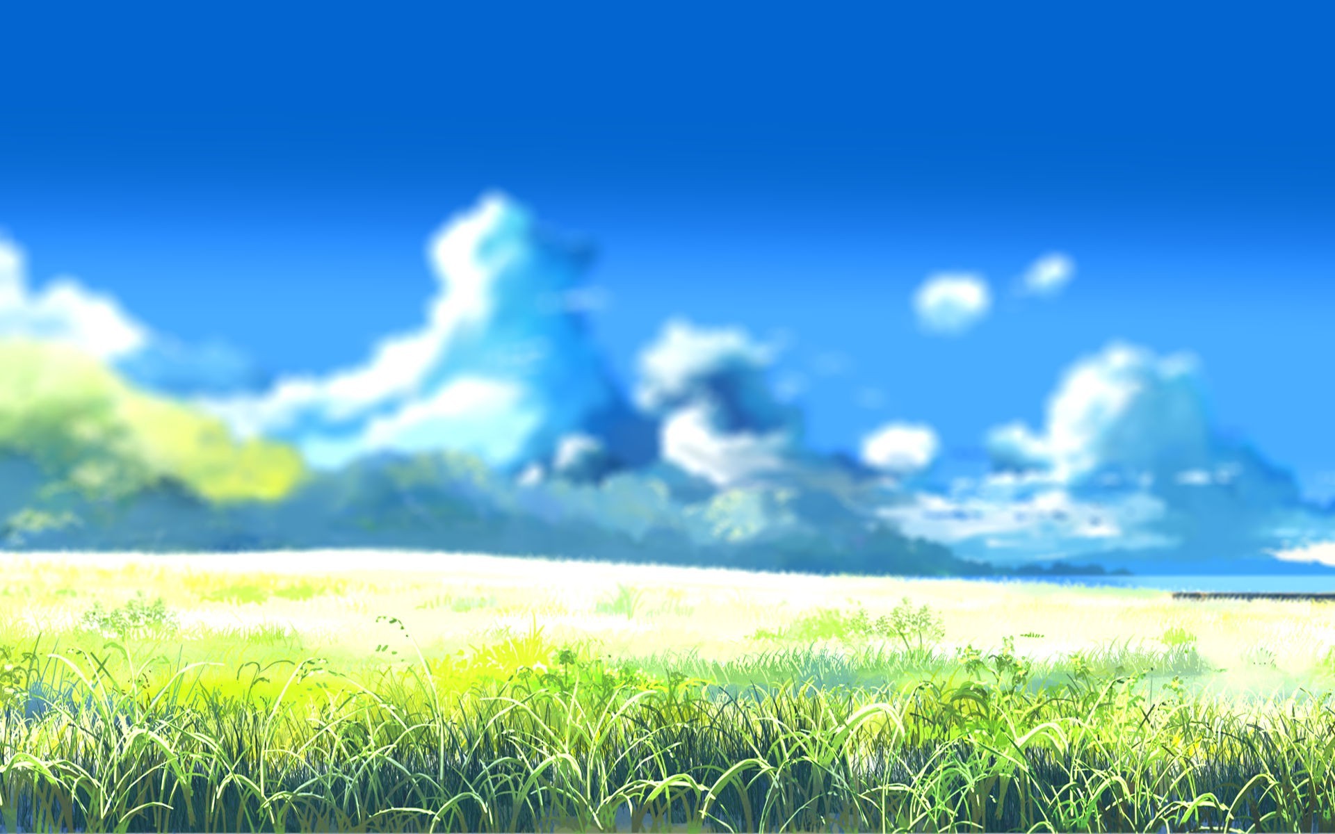 landscape, Nature, Drawing, Blurred Wallpaper HD / Desktop and Mobile Background