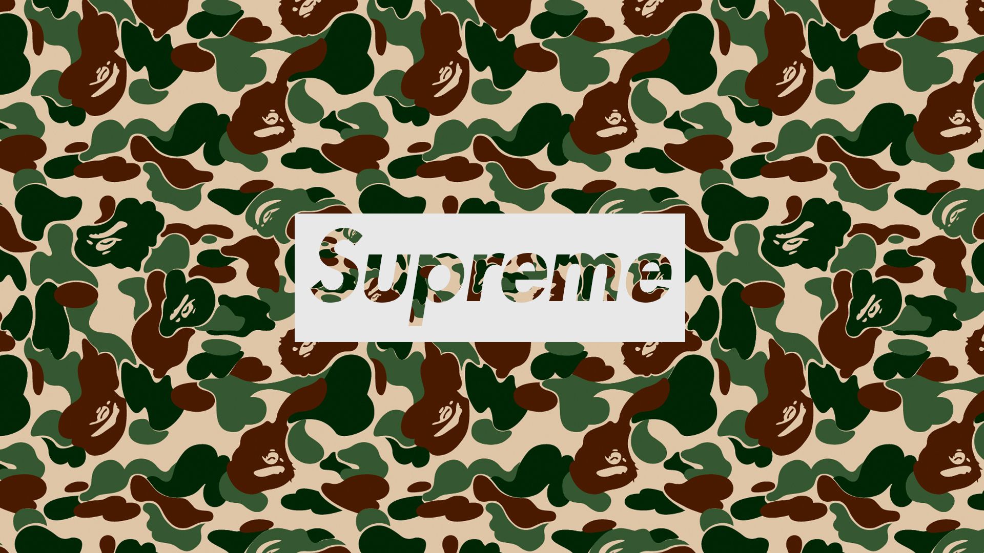 Supreme X BAPE Wallpaper