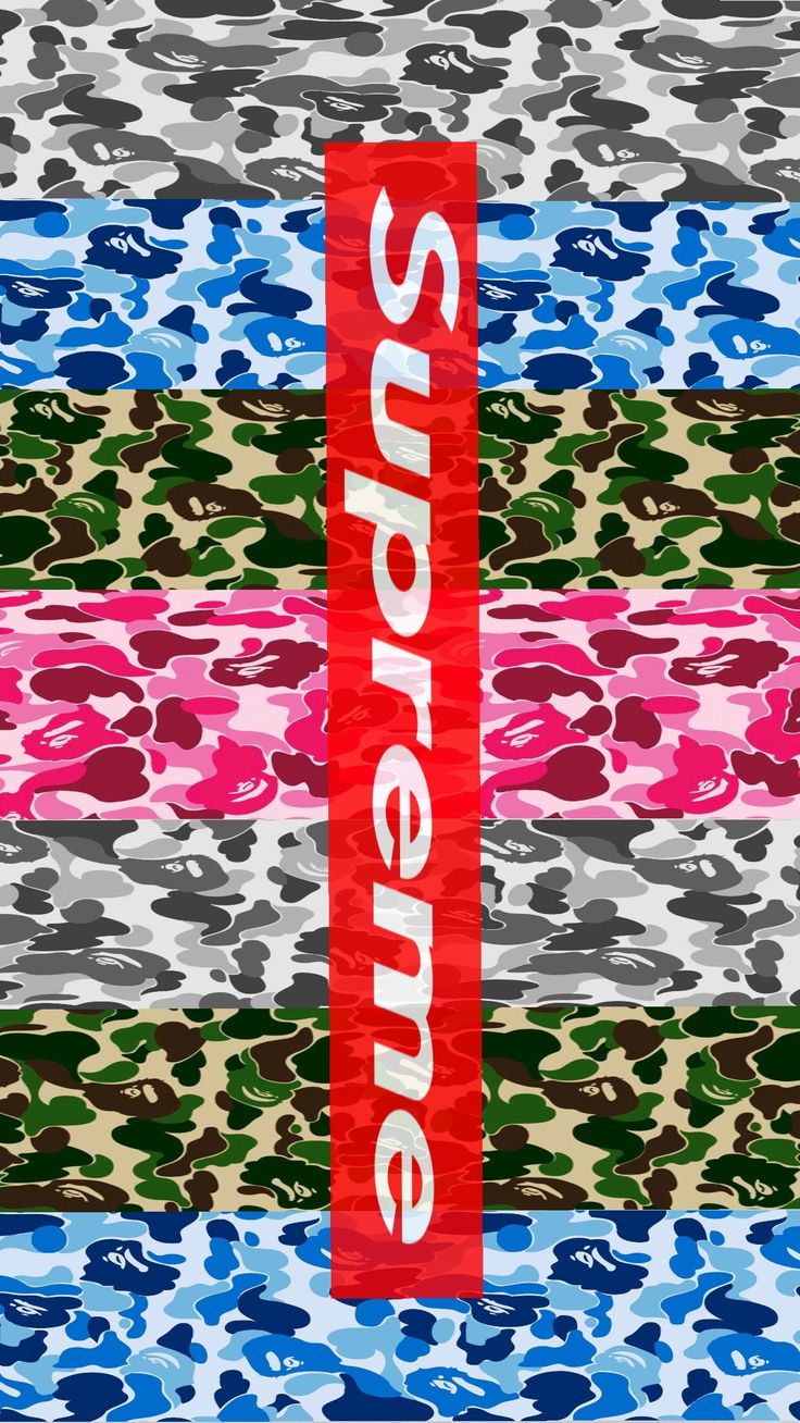 Aape x supreme #Aape #supreme #wallpaper #supremewallpaper #Bape #Camo. Supreme wallpaper, Bape shark wallpaper, Pink camouflage wallpaper
