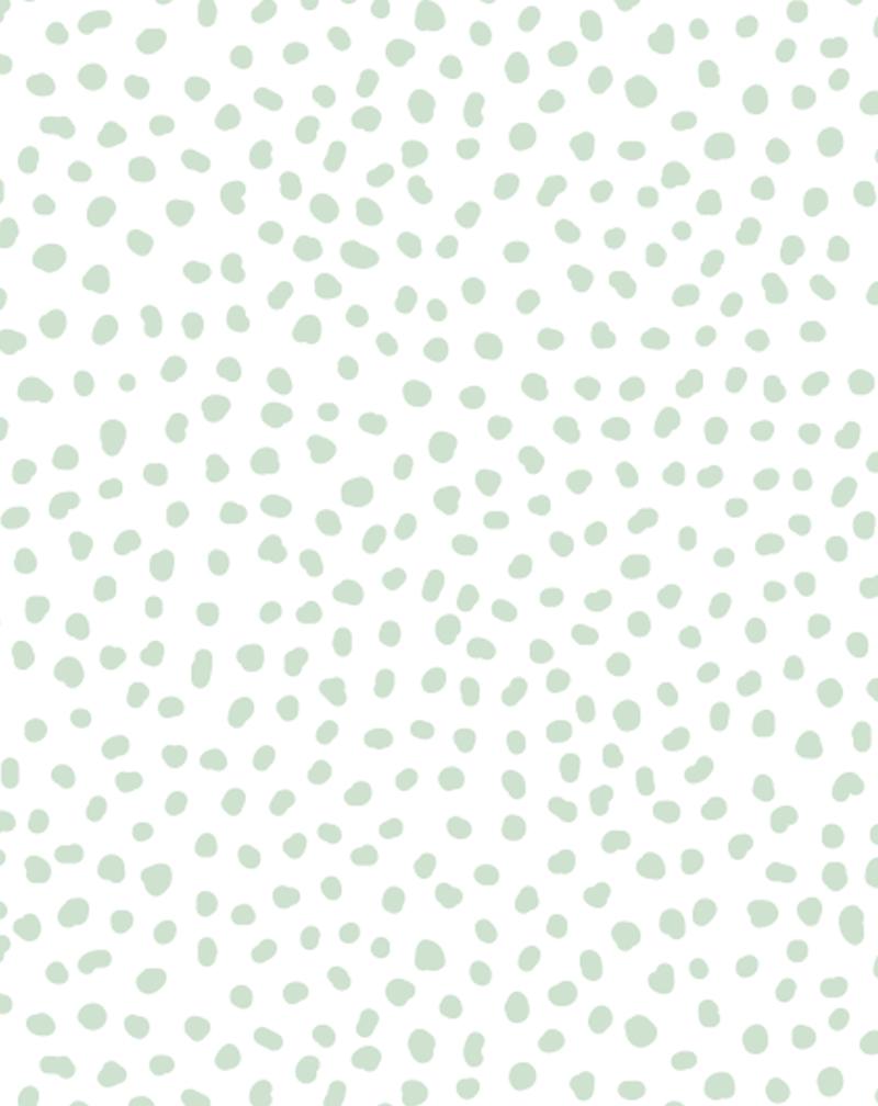 SHOP Gigi's Dots Spot Wallpaper in Sage Green Peel & Stick Wallpaper