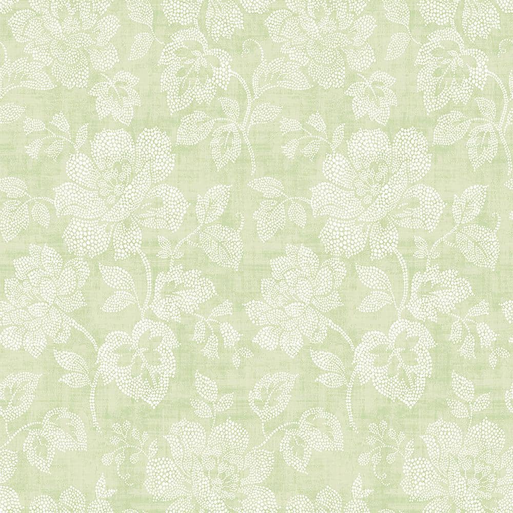 A Street Prints Tivoli Sage Floral Sage Wallpaper Sample 2702 22734SAM