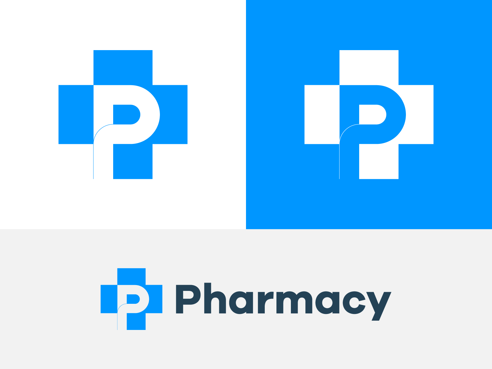 Pharmacy Logo Design. P Letter Mark