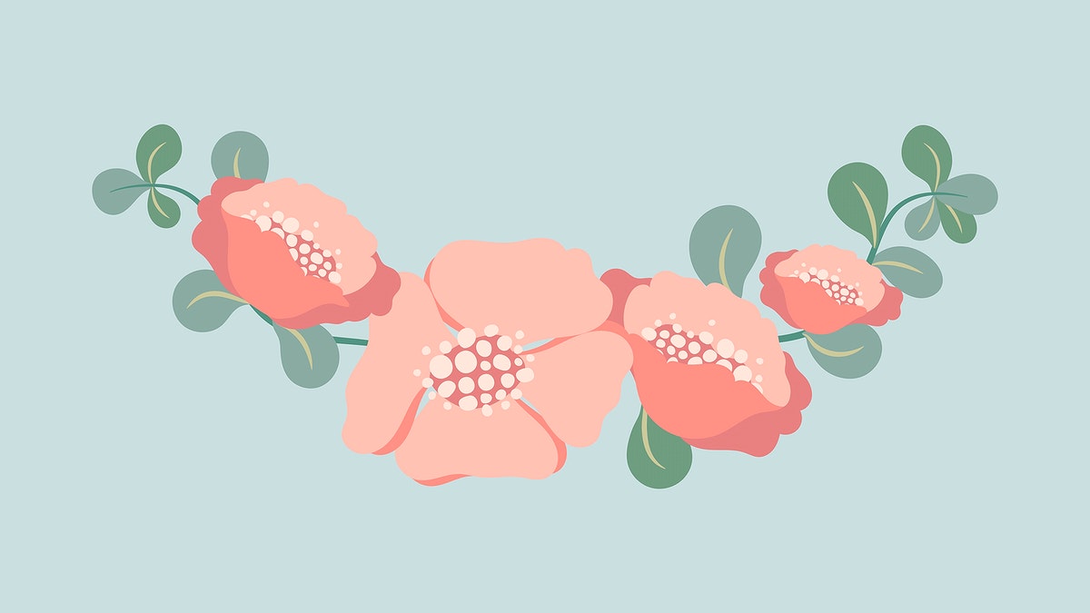 Flower desktop wallpaper, pastel spring