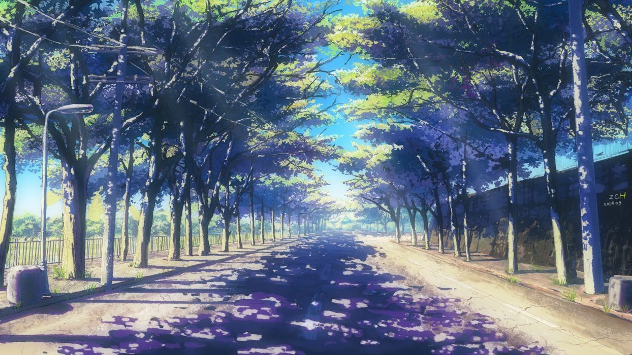 Summer landscape anime wallpaperx1080