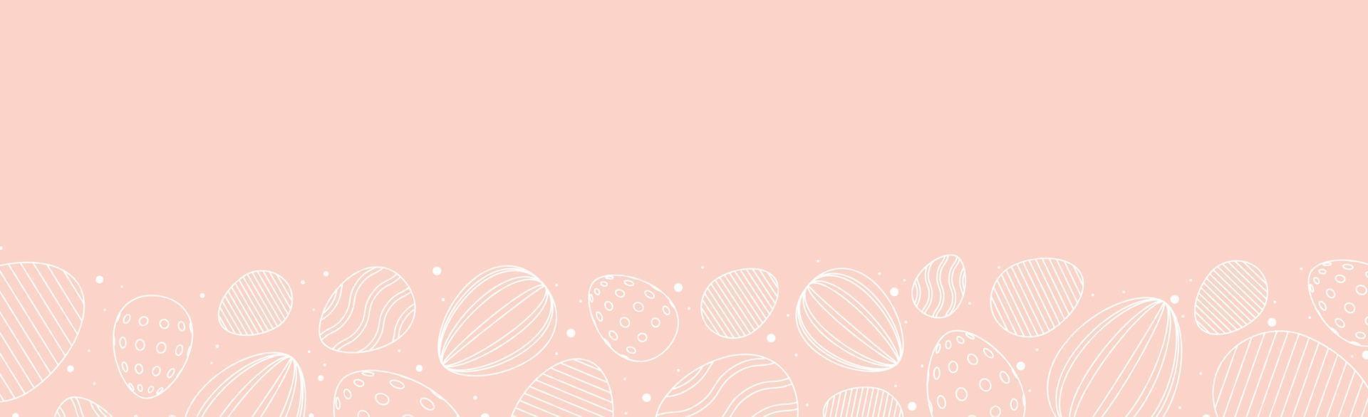 Pink Easter background with holiday elements