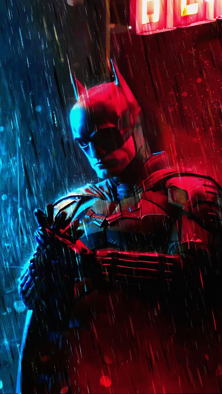 The Batman with red background Wallpaper 4k HD ID:6426