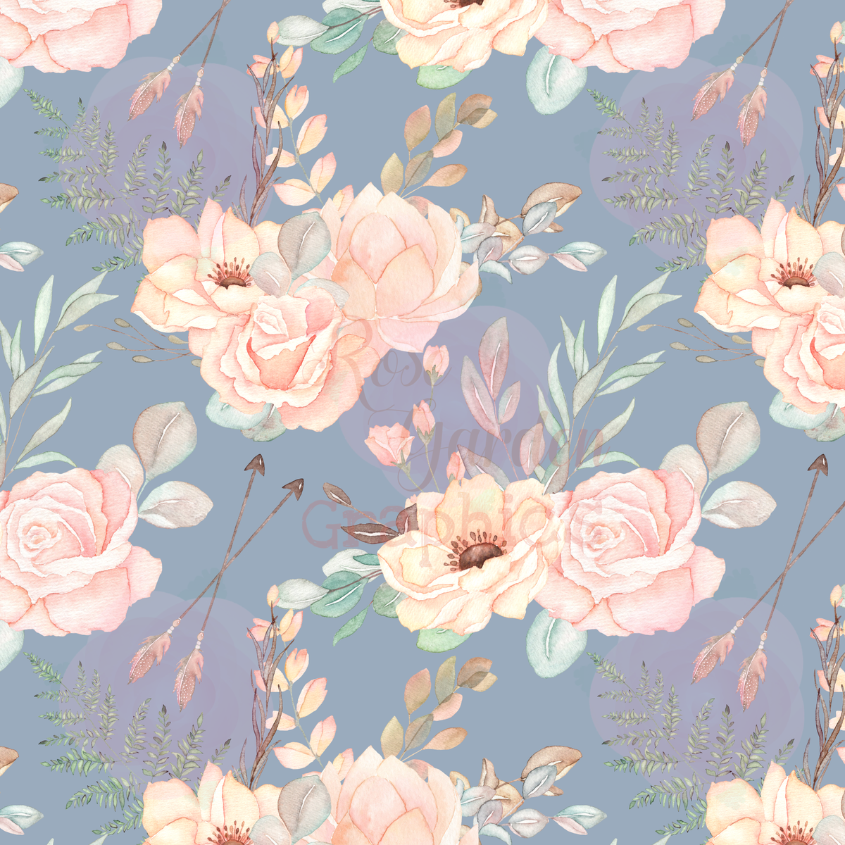 Boho Floral Seamless Image