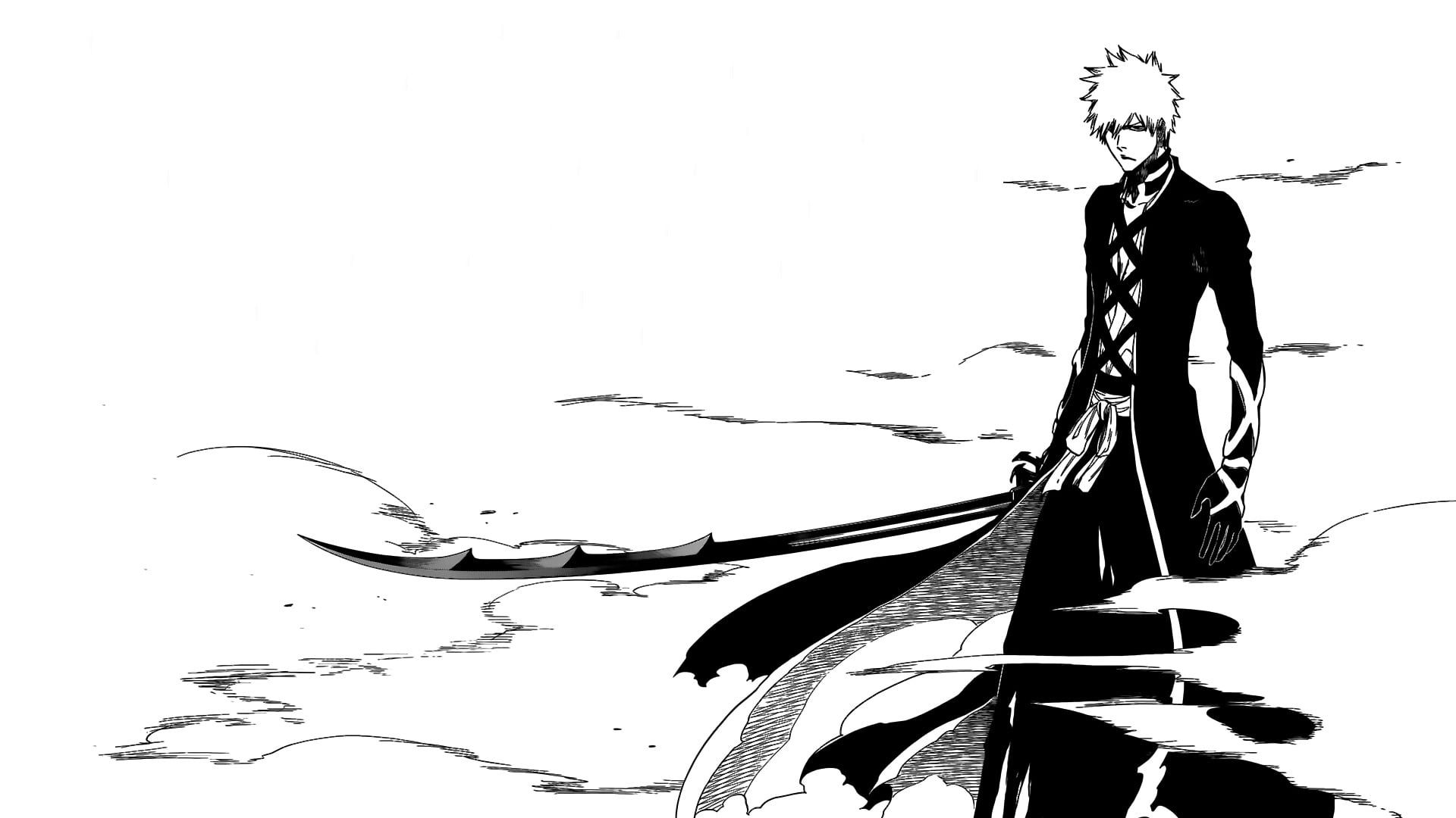 man wearing black top sketch #Bleach Kurosaki Ichigo #manga P # wallpaper #hdwallpaper #desktop. Bleach manga, Bleach anime, HD wallpaper