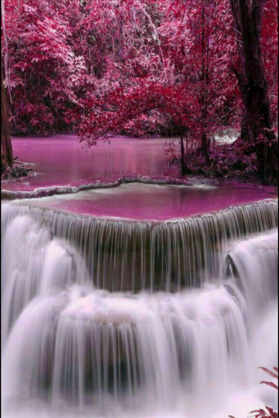 Pink & Grey. Waterfall wallpaper, Beautiful waterfalls, Waterfall