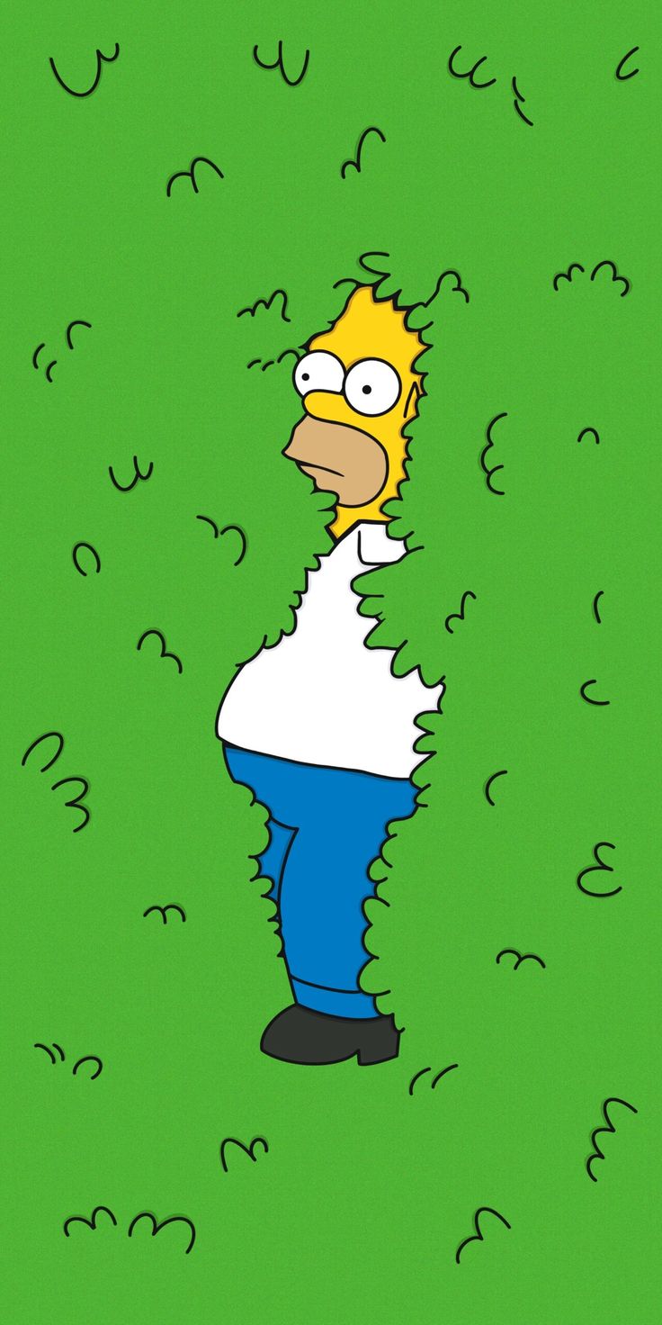 Homer Simpson Backs Into Bushes Wallpaper. Cartoon wallpaper iphone, The simpsons, Simpsons art