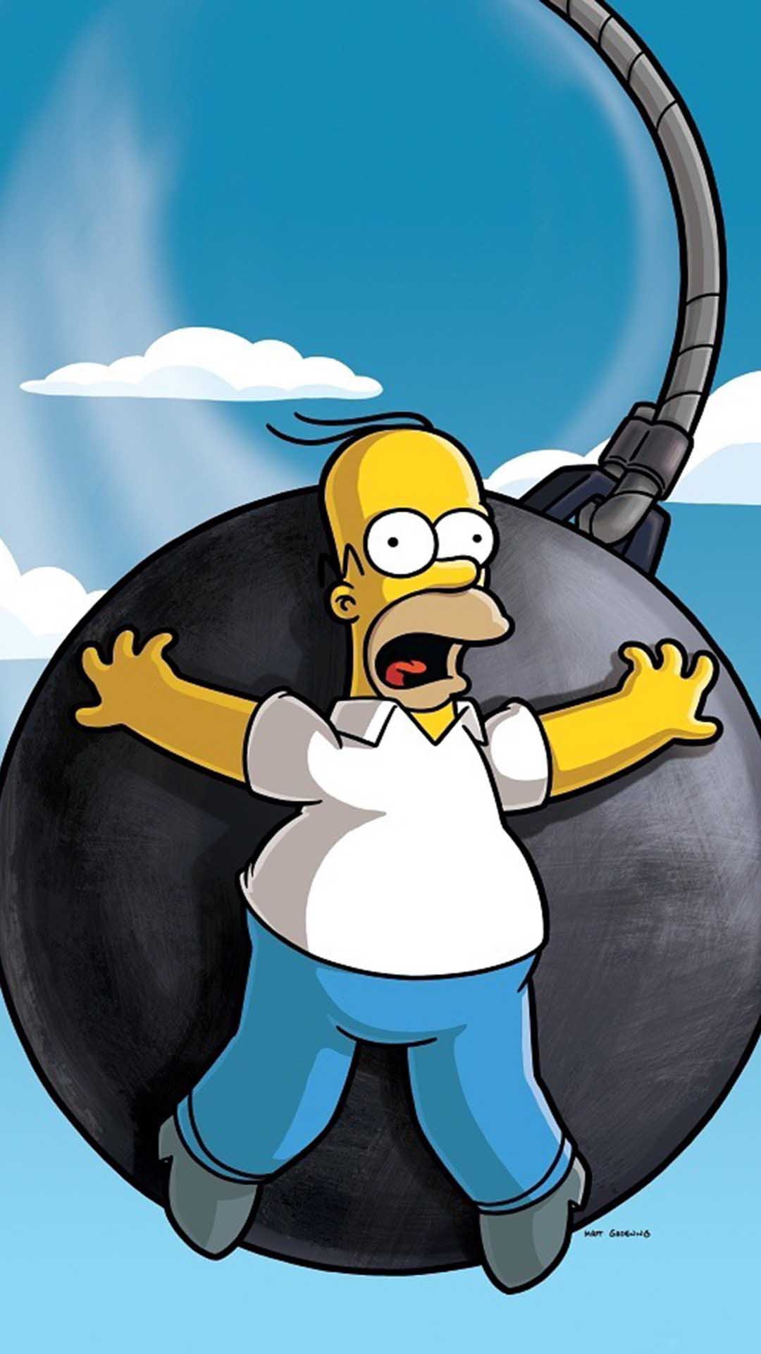 Homer Simpson Wallpaper for iPhone 11, Pro Max, X, 8, 7, 6