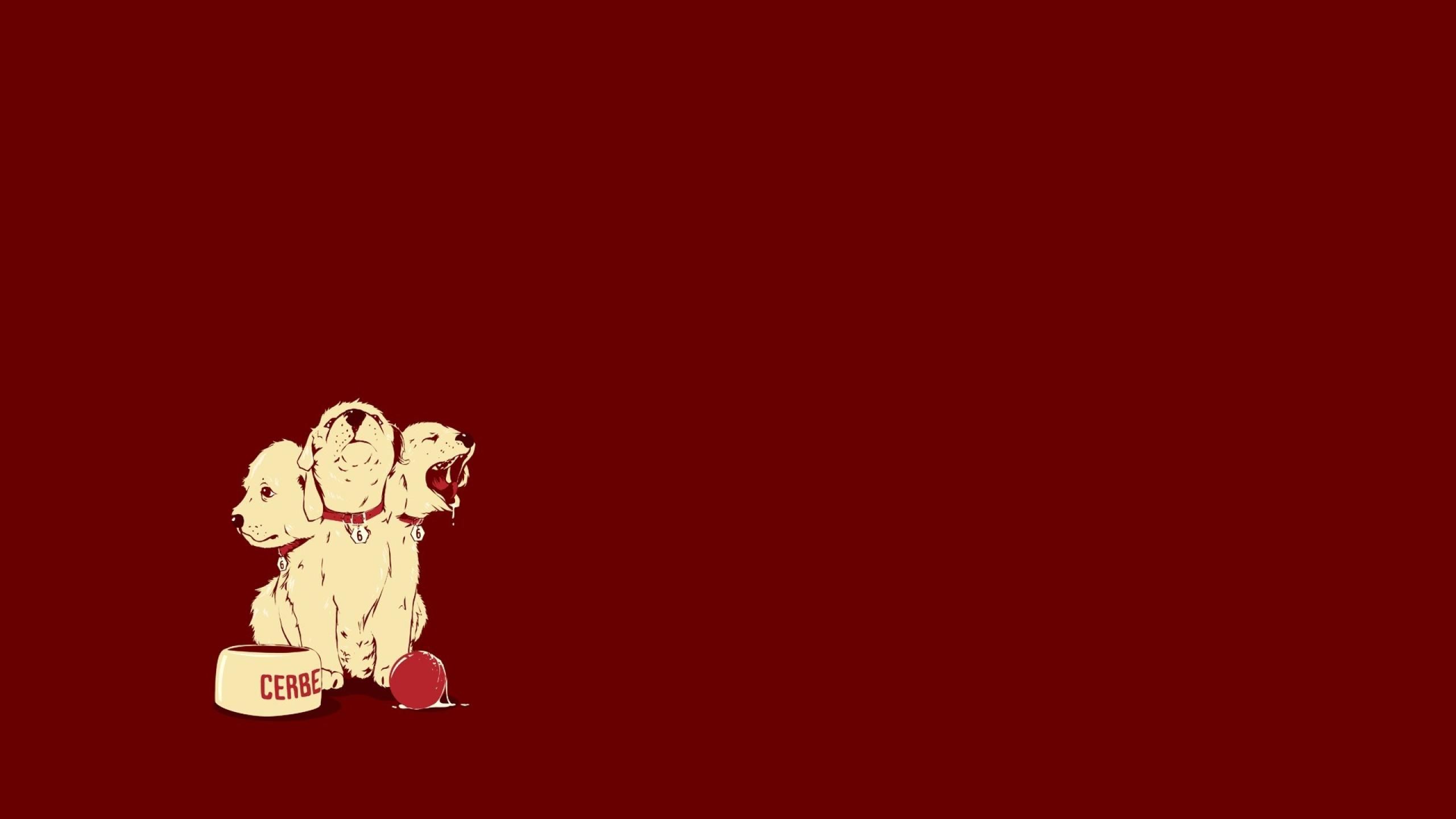 Cerberus Puppy [2650x1440]. Cute desktop wallpaper, Minimalist wallpaper, Cute wallpaper