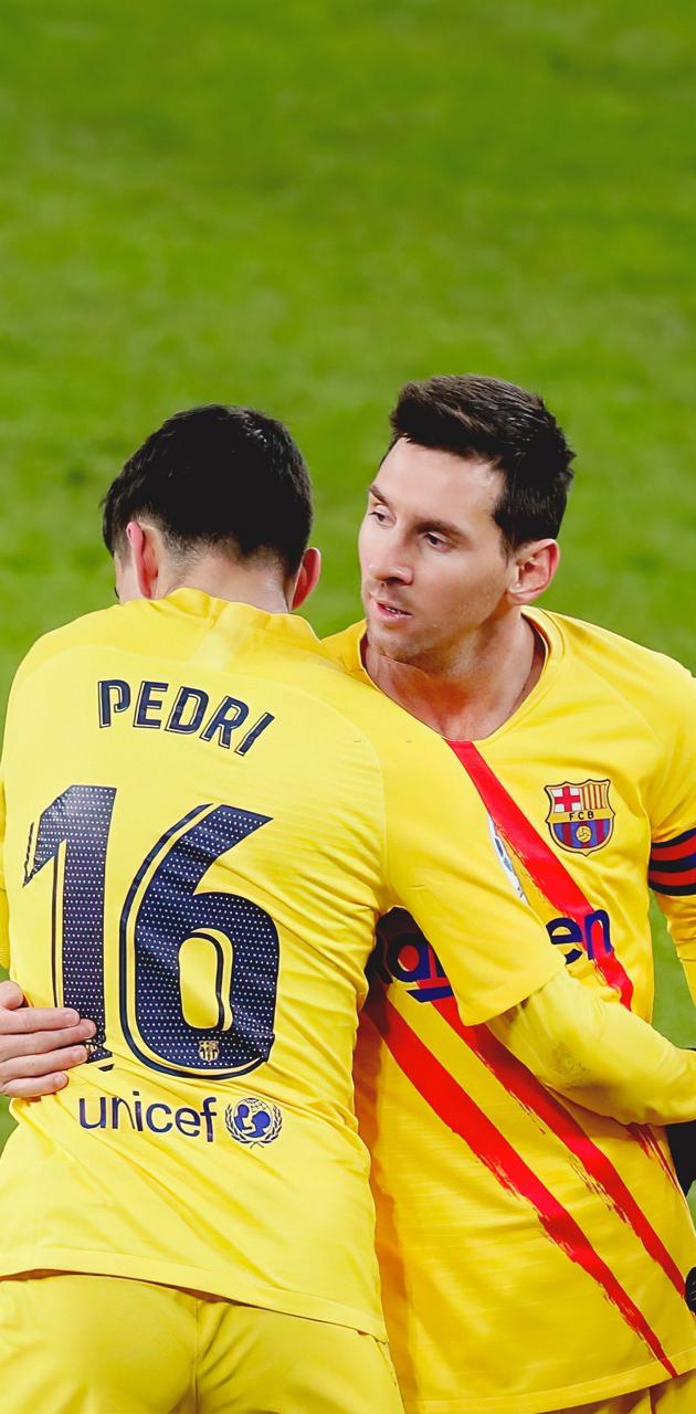 Messi Pedri wallpaper