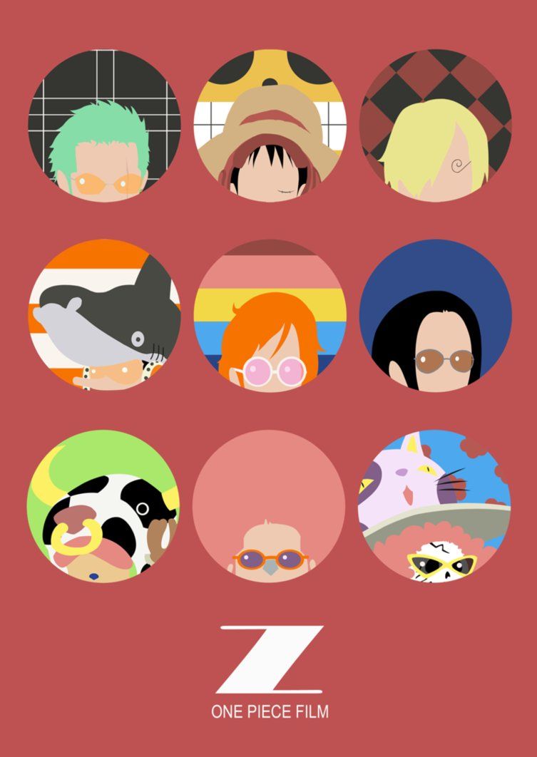 One Piece Film Z Minimalist Poster Ver.2. One piece movies, One piece drawing, One piece