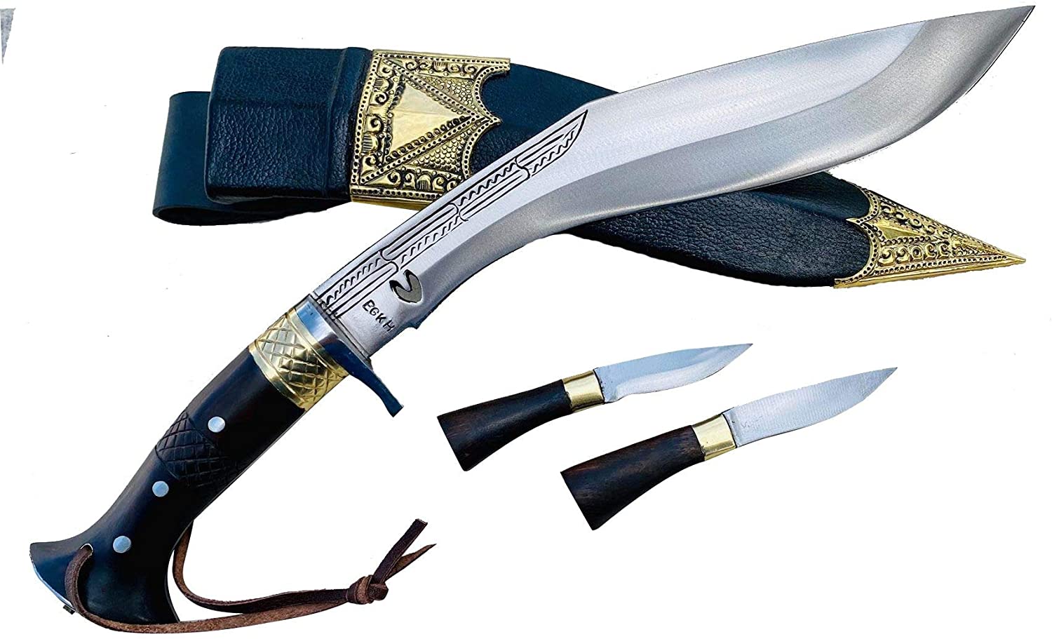 Amazon.com, EGKH Tradit​ional Cheetlage Kukri Forged Blade Khukuri Kukris Knife by Ex Khukuri House in Nepal, Sports & Outdoors