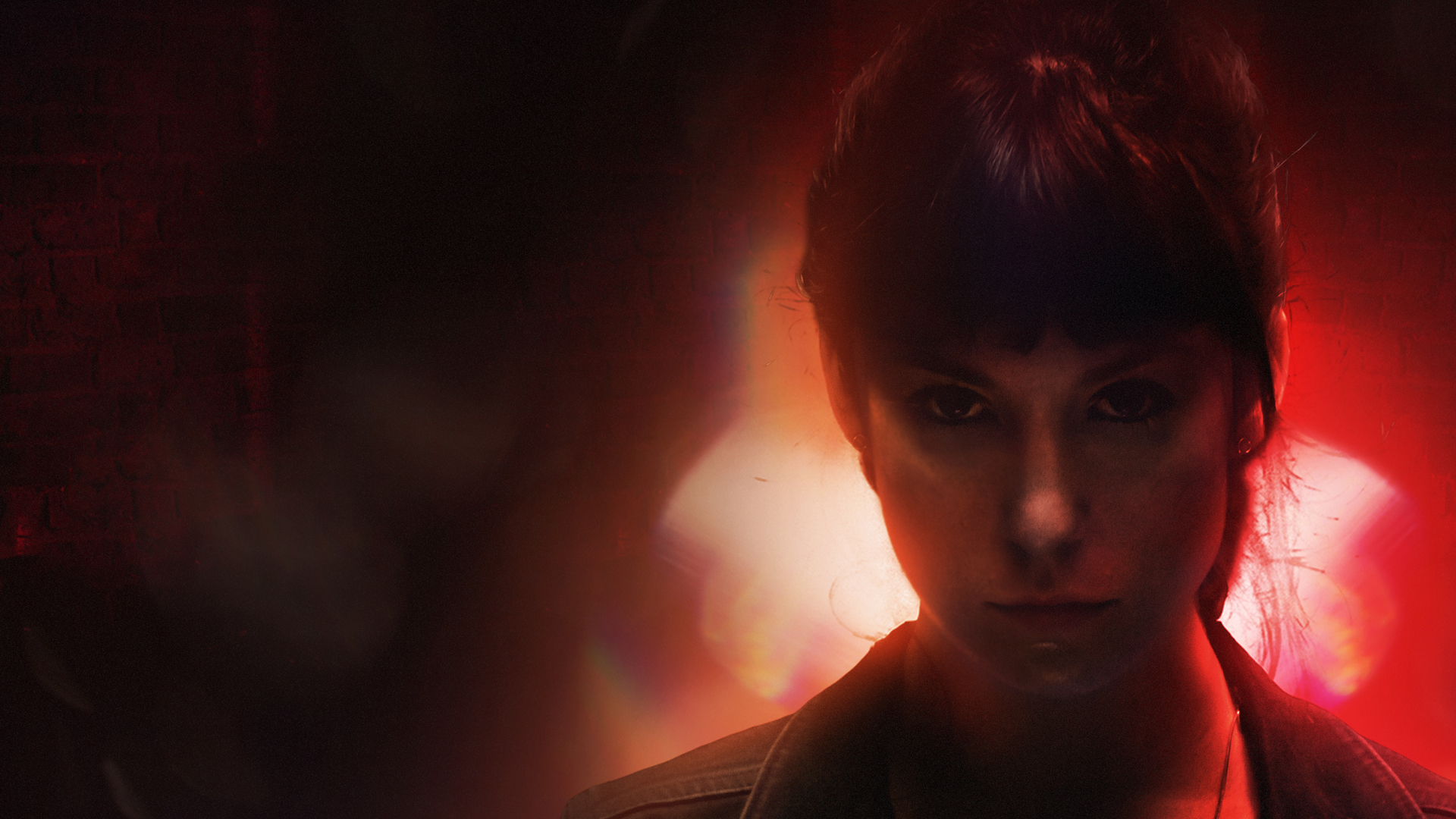 ps4 theme wallpaper, face, red, light, head, beauty