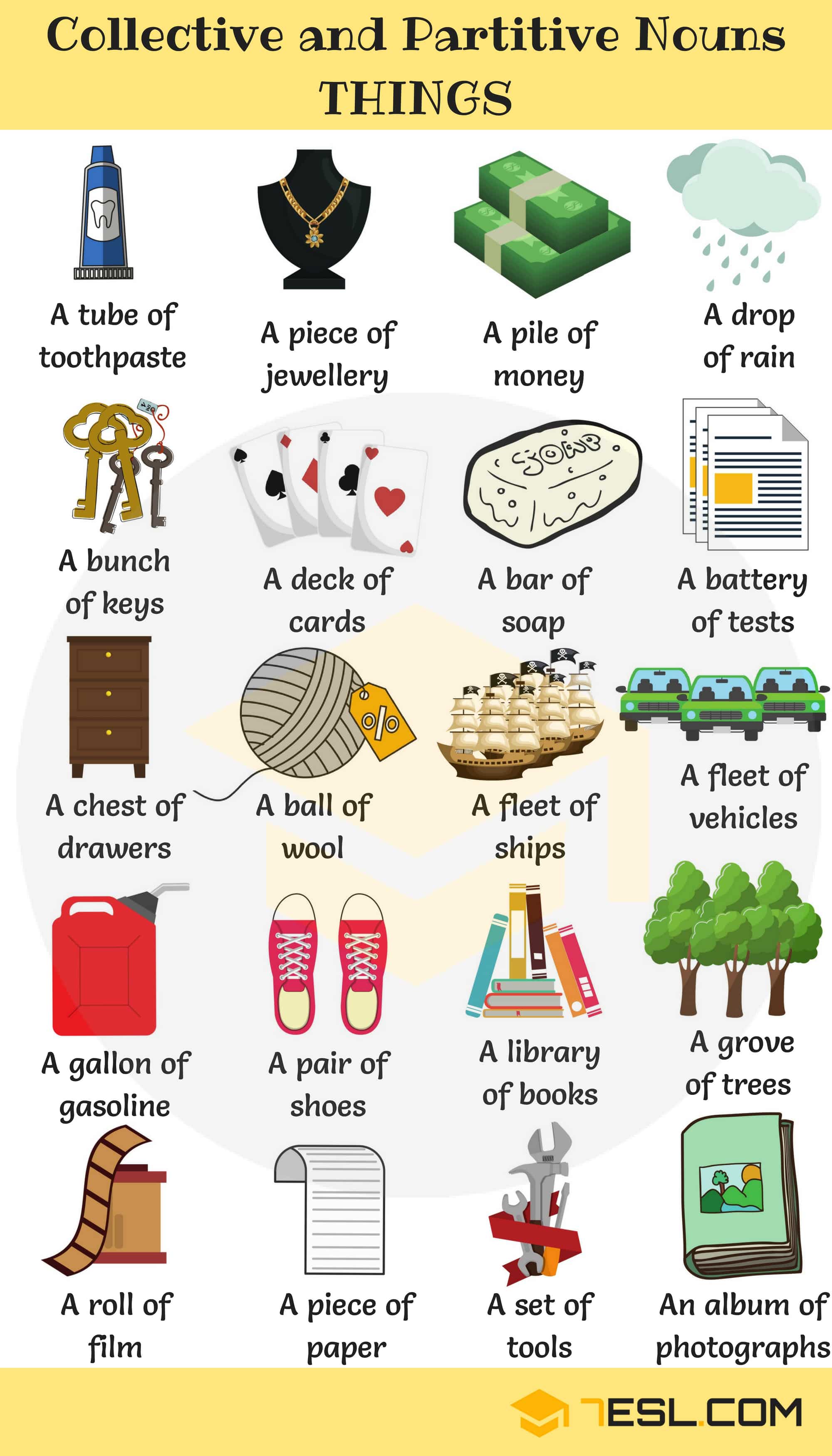 Useful Collective Nouns For Things with Examples • 7ESL