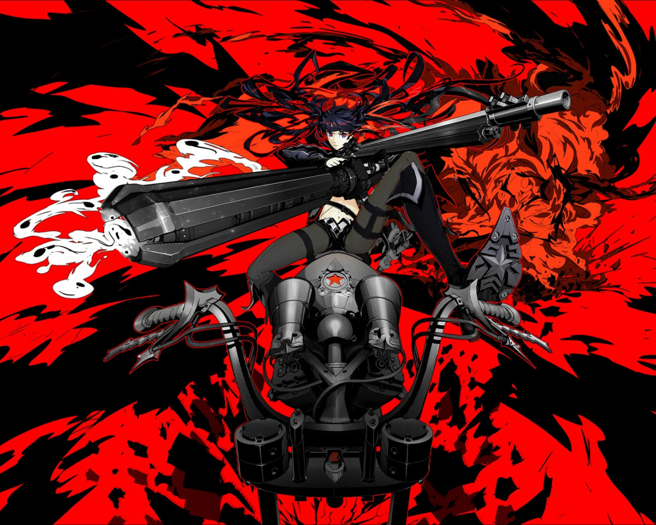 Free download Black Rock Shooter Anime Girl Gun HD Wallpaper Desktop Background [1600x1113] for your Desktop, Mobile & Tablet. Explore Red and Black Anime Wallpaper. Red and Black Anime