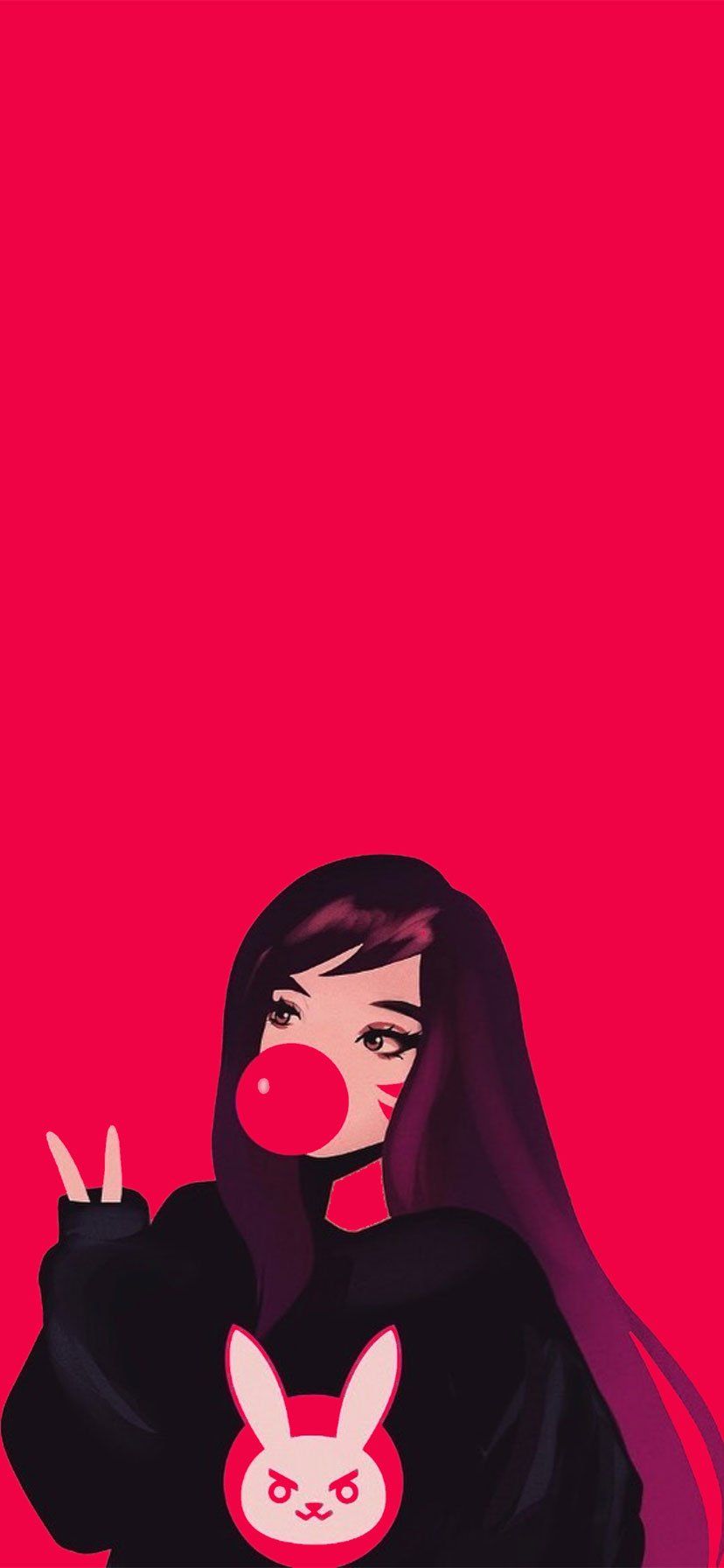 Anime Red Girl Aesthetic Wallpaper