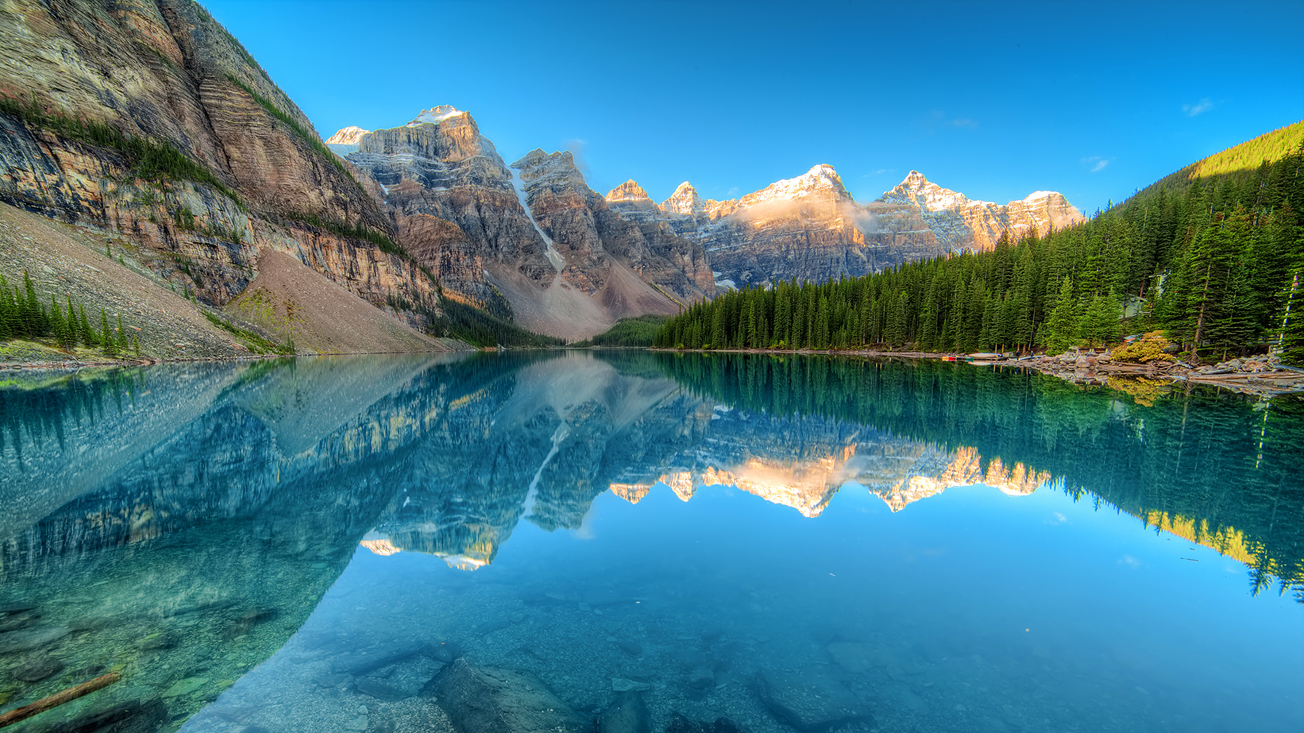 Photo Banff Canada Moraine lake Nature Mountains Lake 2560x1440