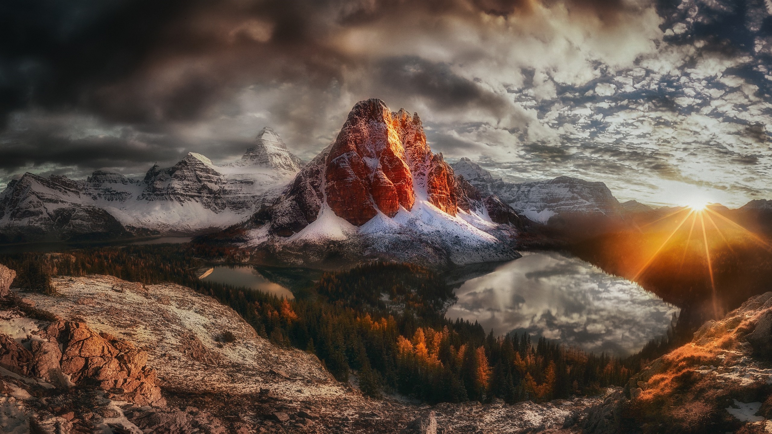 Wallpaper Canada, British Columbia, Mountains, Snow