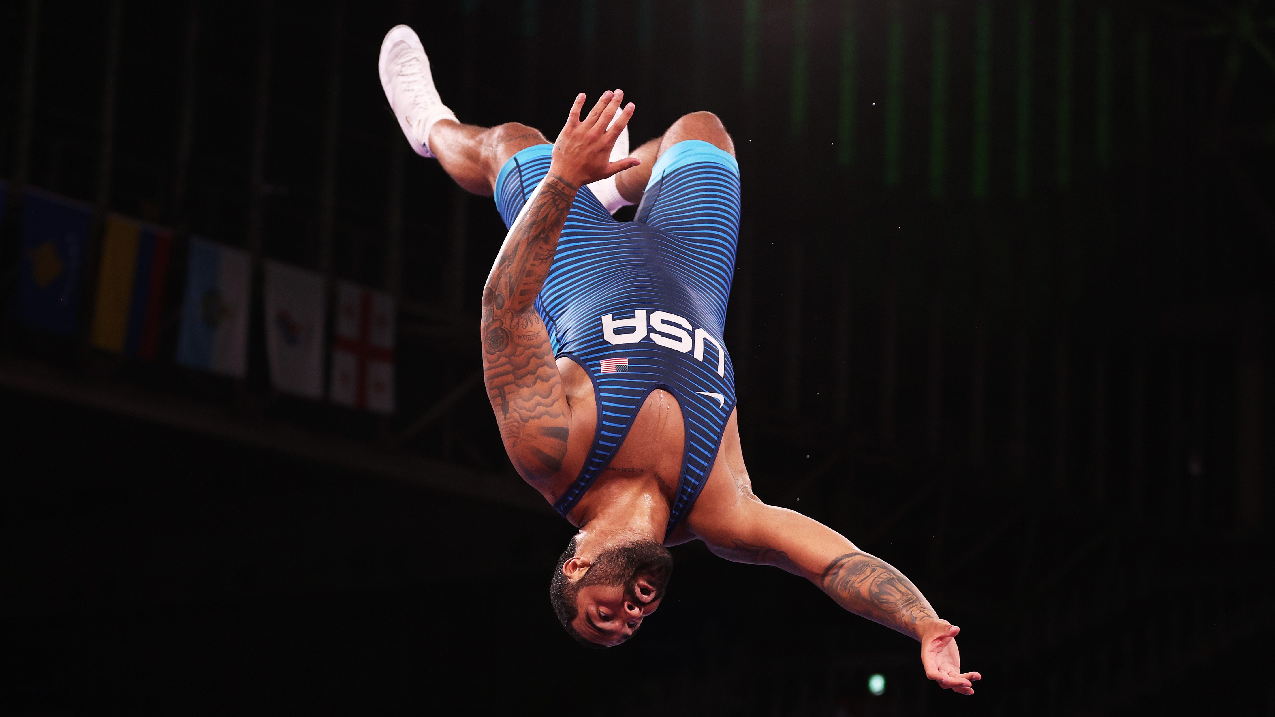 Gable Steveson Literally Flips Out After Winning Gold Medal
