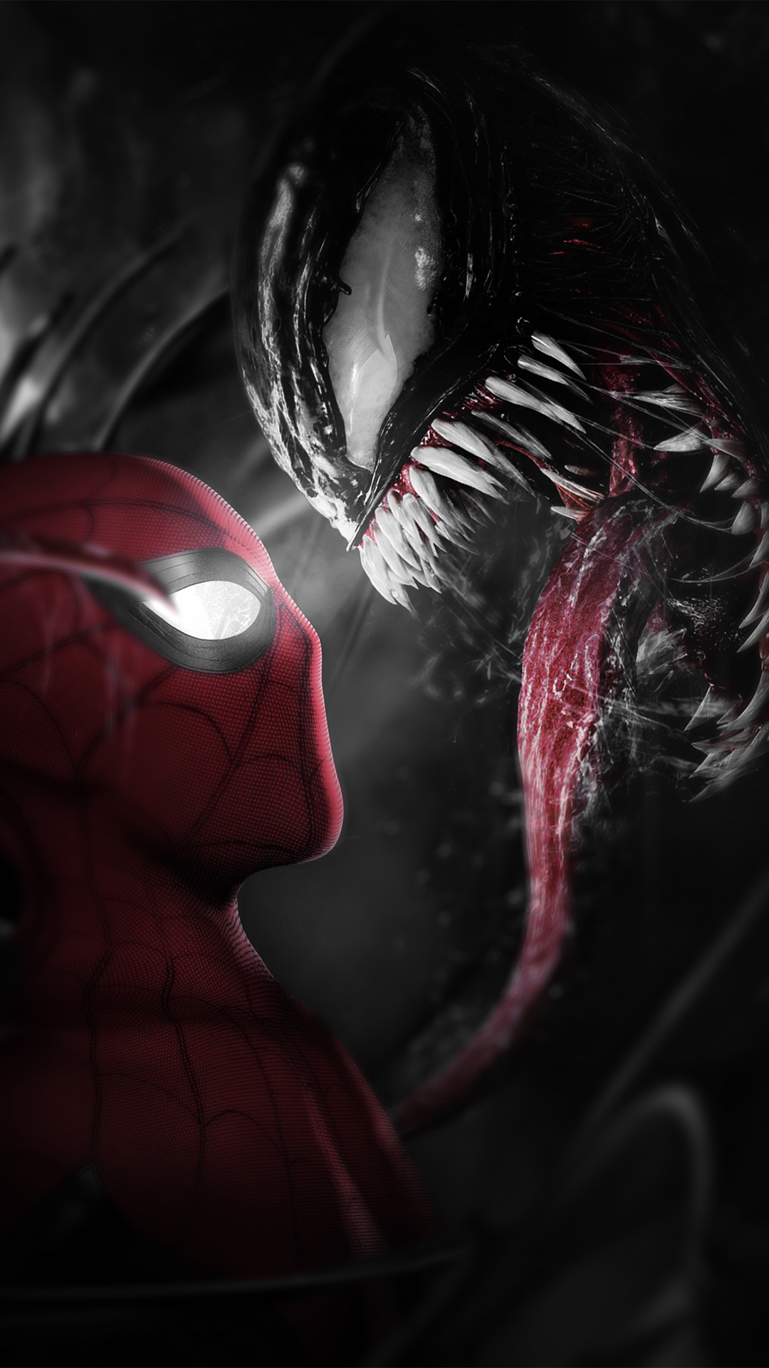 Spider Man Meets Venom Wallpaper