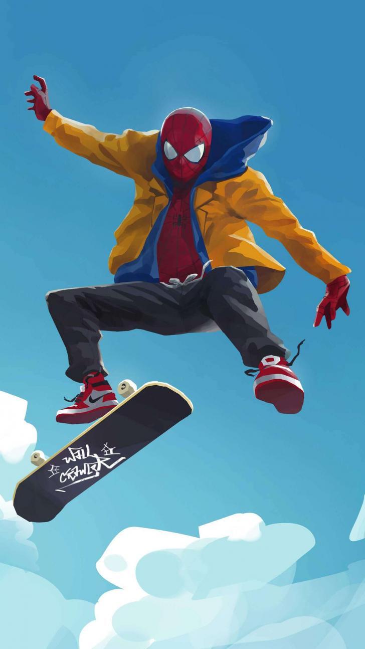 Wallpaper HD: Spiderman, Skateboarding, iPhone, Wallpaper, iPhone