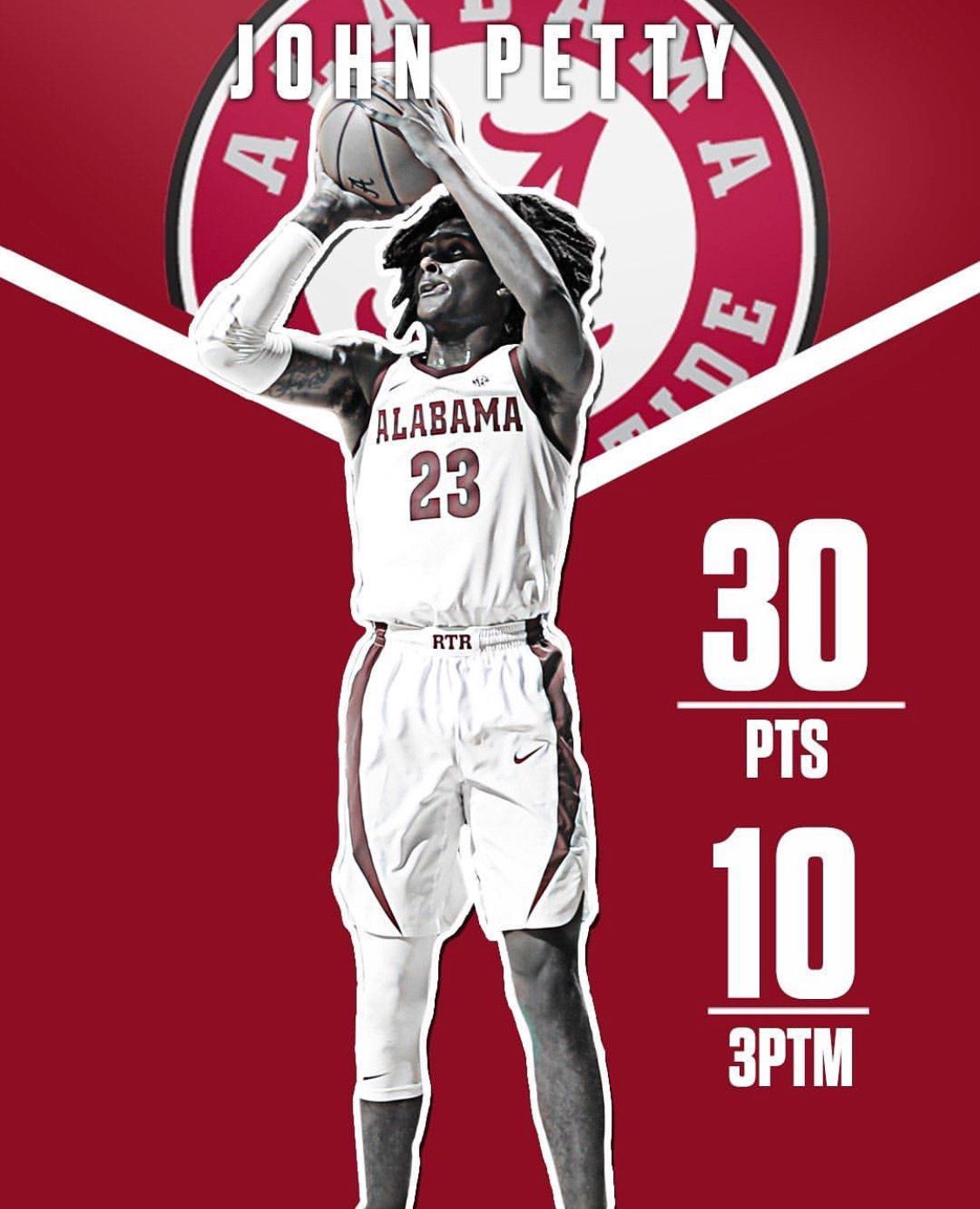 John Petty, Alabama Record Ten 3 Pointers In A Game Alabama A&M. # Alabama #RollTide #Bama #BuiltByBama #R. Alabama Basketball, Alabama, Alabama Crimson Tide