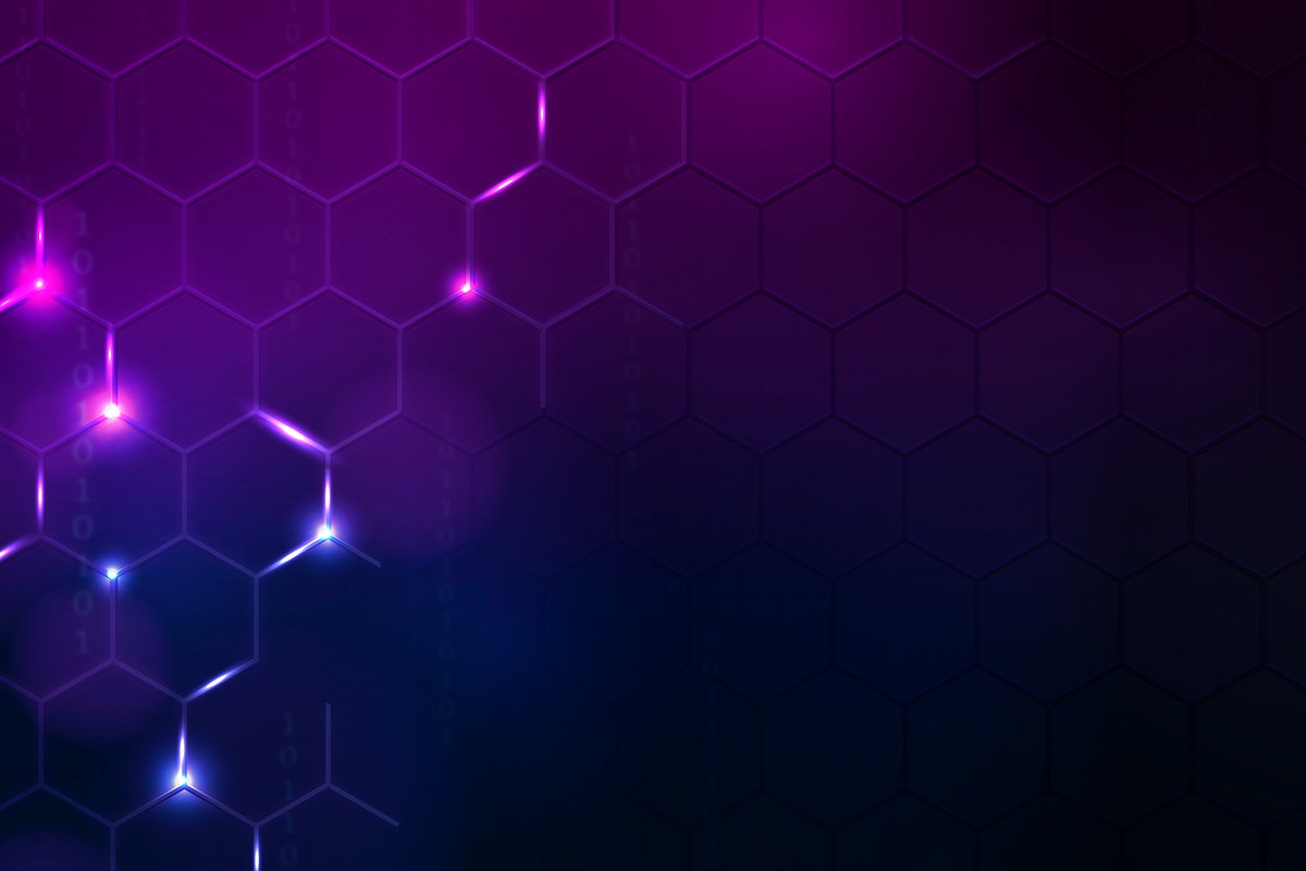 Digital Abstract Purple Hexagon Image Wallpaper