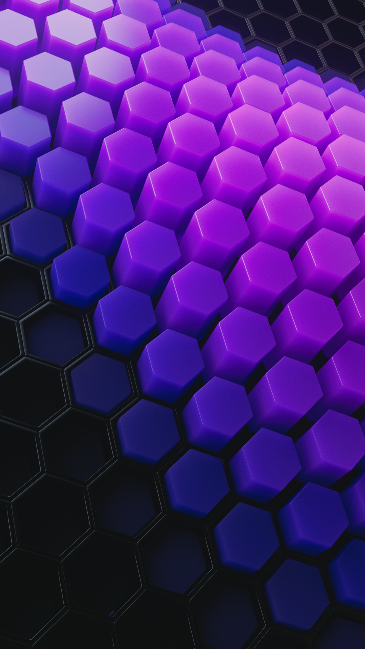 Hexagons Wallpaper 4K, Patterns, Violet background, Violet blocks, Abstract