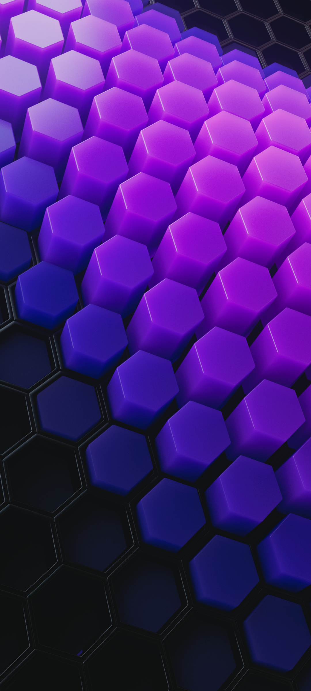 Hexagons Wallpaper 4K, Patterns, Violet background, Violet blocks, Abstract