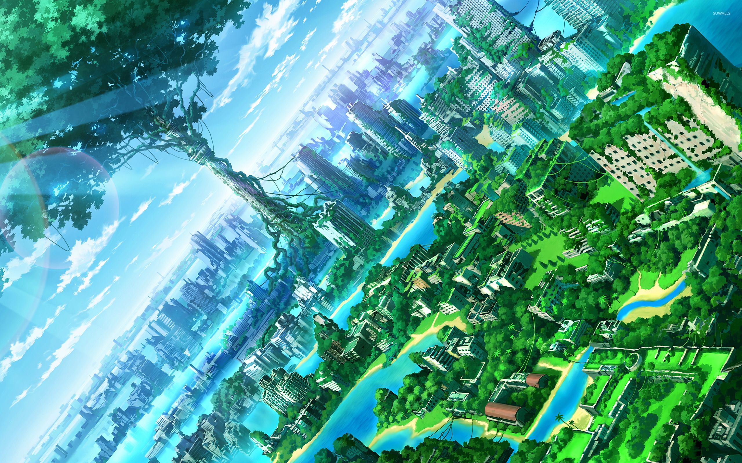 Tree City Wallpaper