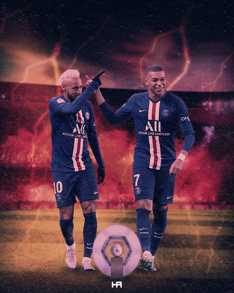 Neymar and Mbappé. Psg, Football image, Neymar
