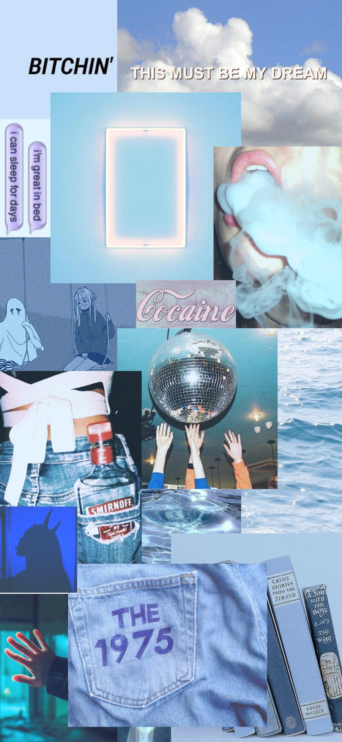 Blue Aesthetic Wallpaper iPhone X Wallpaper Keren