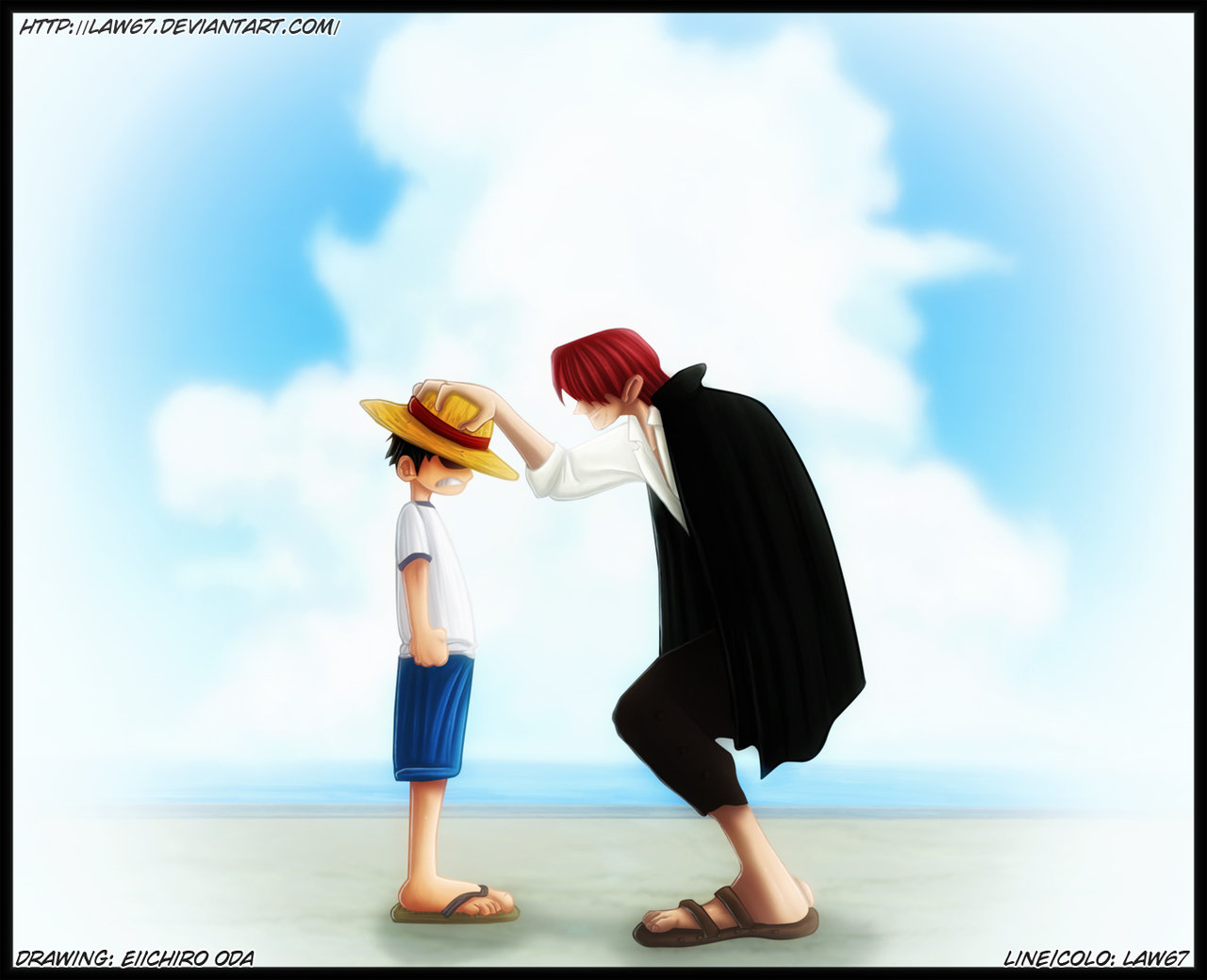 ANIME POSTER FRAME - LUFFY SHANKS ONE PIECE - Black Framed Wall Poster For  Home And Office With Frame, (12.6*9.6) Photographic Paper - Animation &  Cartoons posters in India - Buy art,