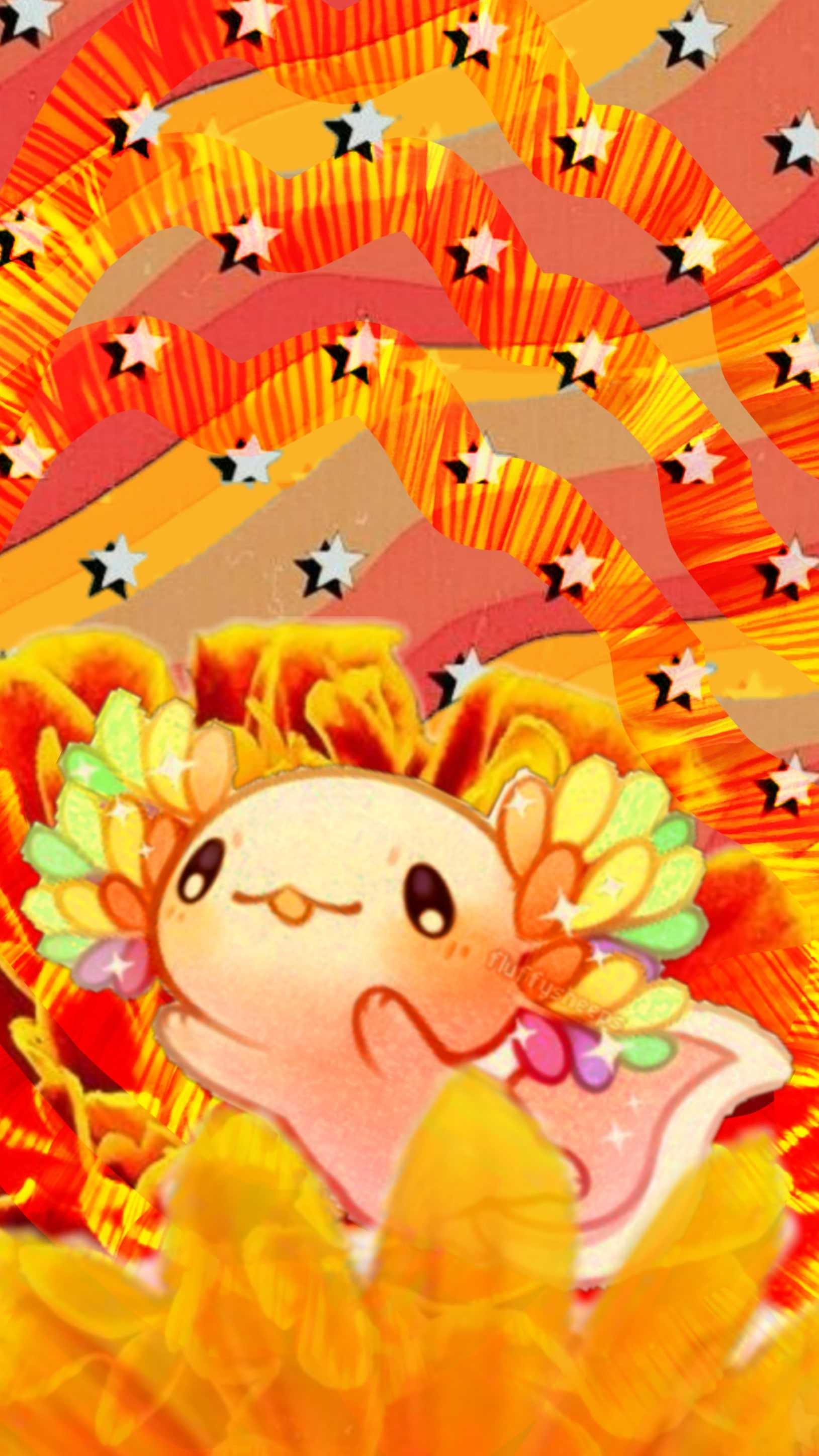 Kawaii Axolotl Wallpaper