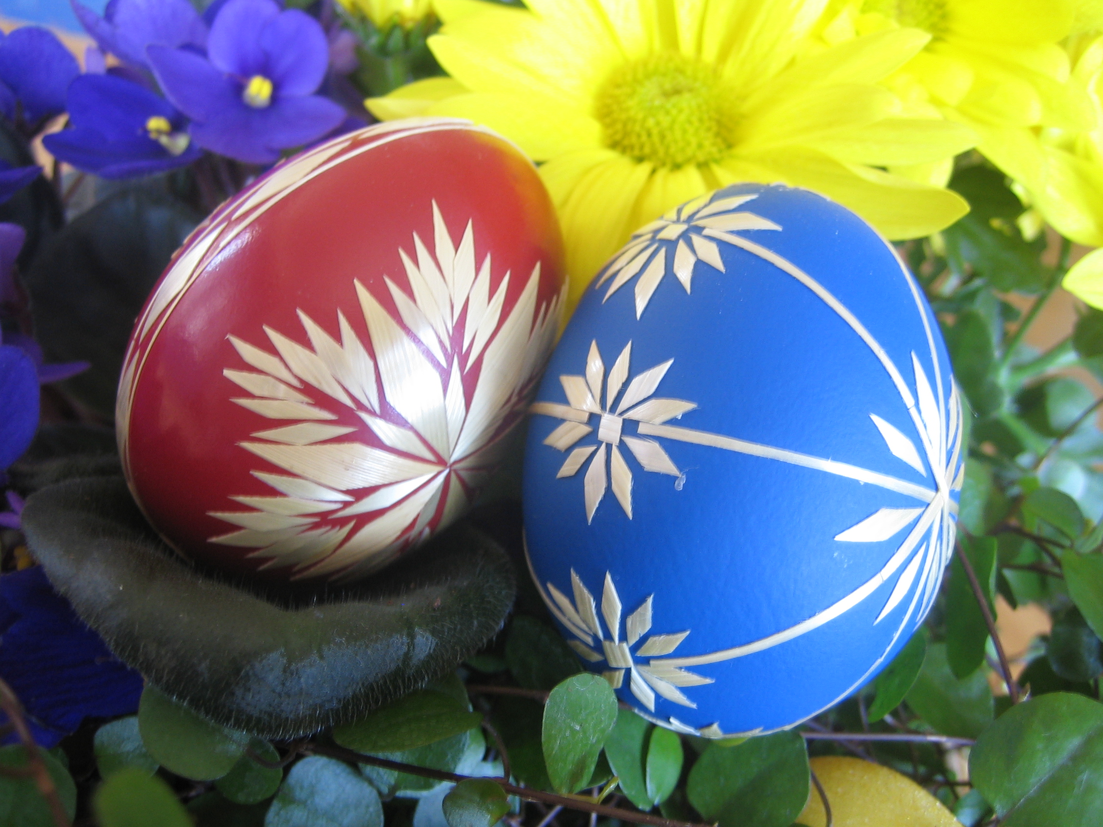 Red and blue Easter