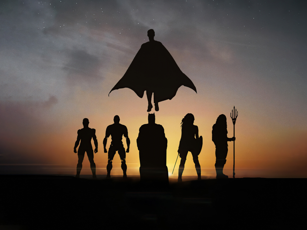 Dc heroes, justice league, silhouette, movie poster, 2021 wallpaper, HD image, picture, background, 9a5165
