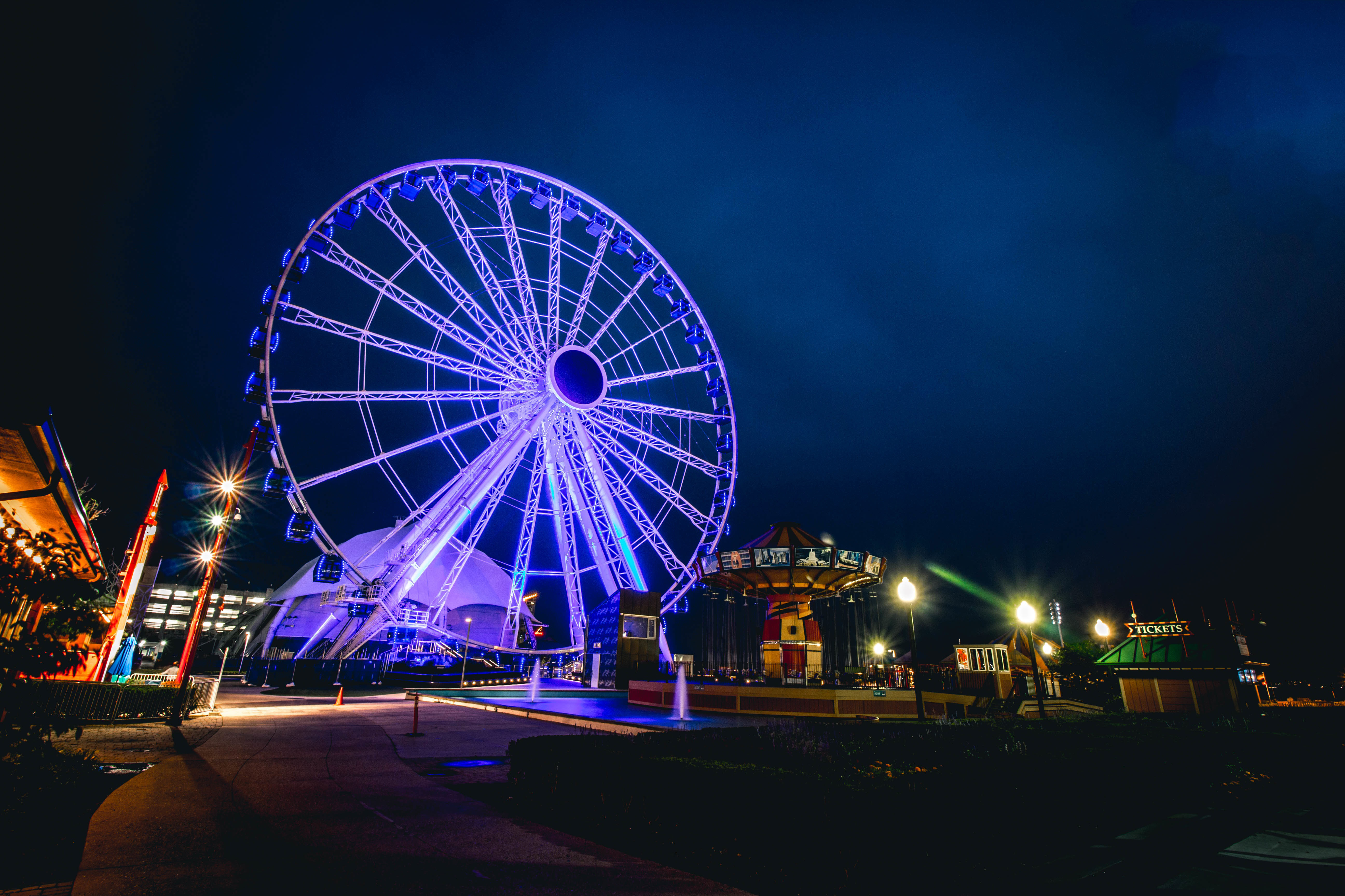 Fairground By Night Royalty Free And Image