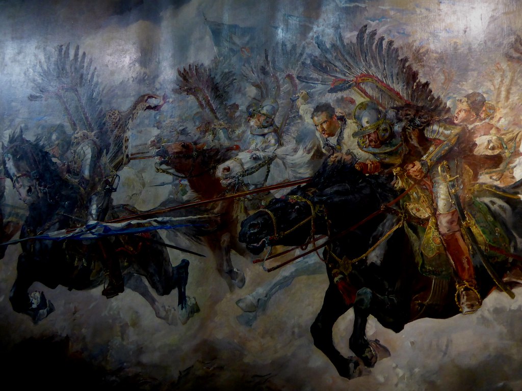 Winged hussars. Detail from a painting by Wojciech Kossak s