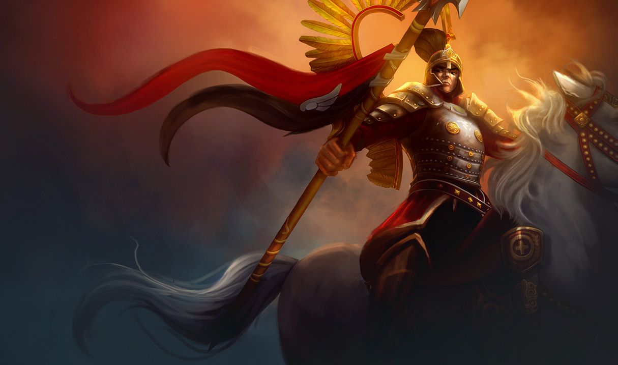 Winged Hussar Xin Zhao Skin of Legends Wallpaper