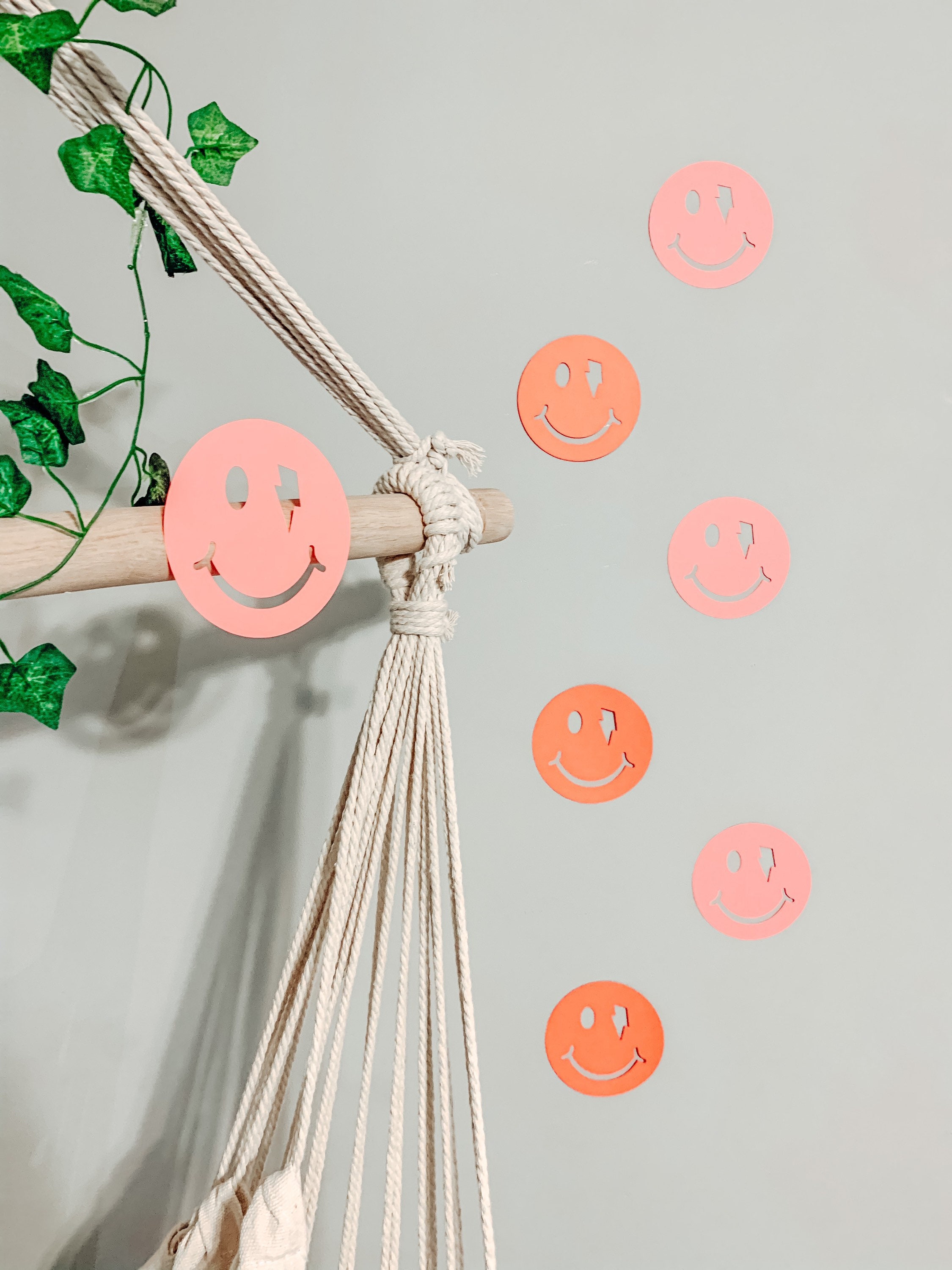 Pink Smiley Face Preppy Room Decor Aesthetic/ Wall / Wallpaper